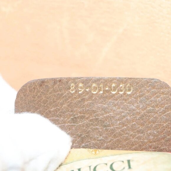 GUCCI GG Supreme Web Sherry Line Clutch Bag PVC Beige Gold 89 01 030 Auth BA4284 - Picture 10 of 16